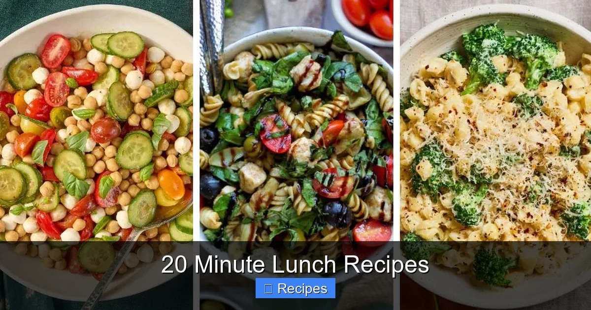 20 Minute Lunch Recipes