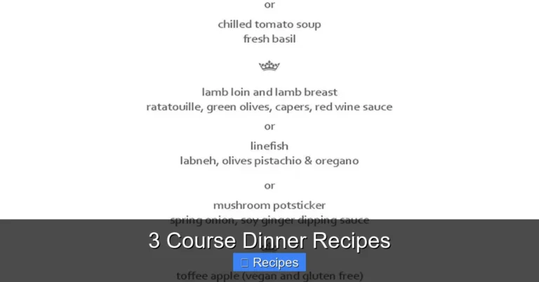 3 Course Dinner Recipes