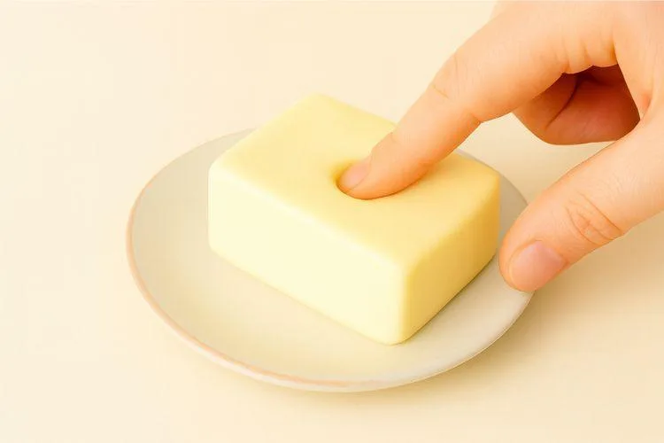 butter temperature finger test
