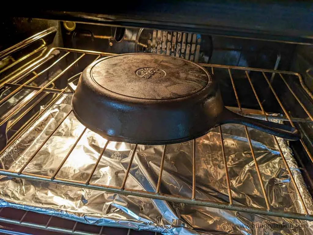 cast iron oven seasoning method