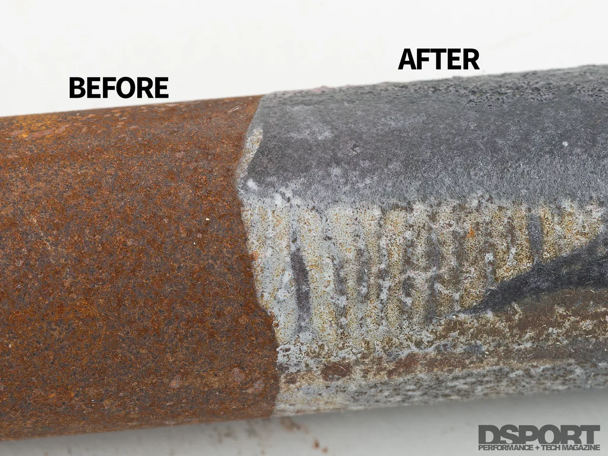 cast iron rust removal stages
