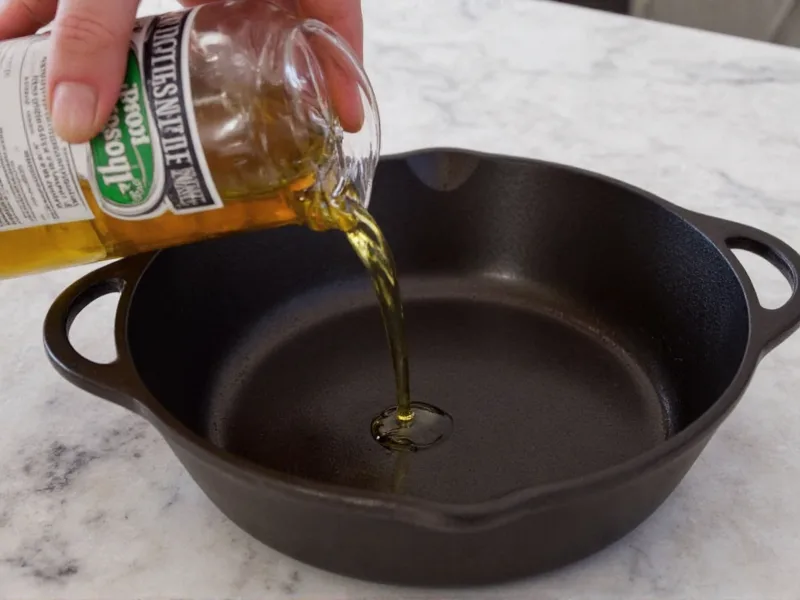 cast iron seasoning oil application