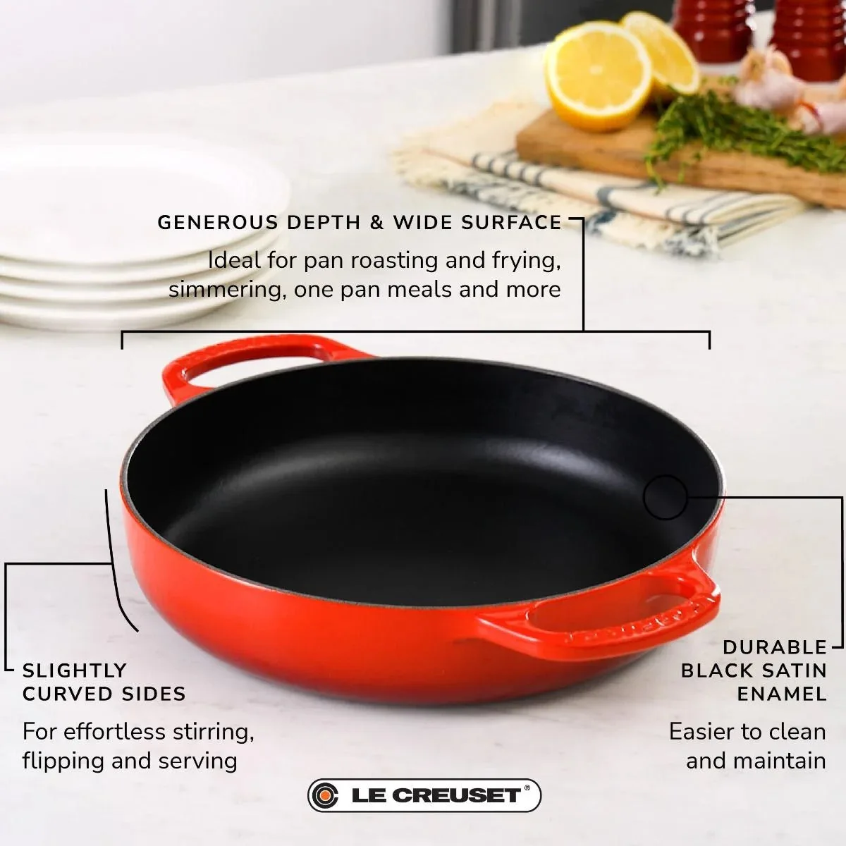 enameled cast iron pan