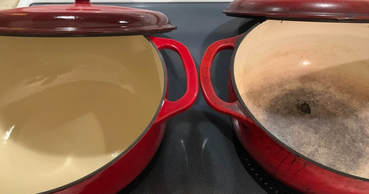 enameled dutch oven stain vs rust