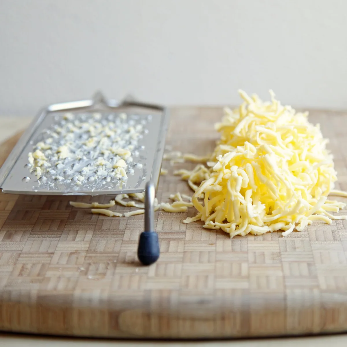 grated butter softening on counter