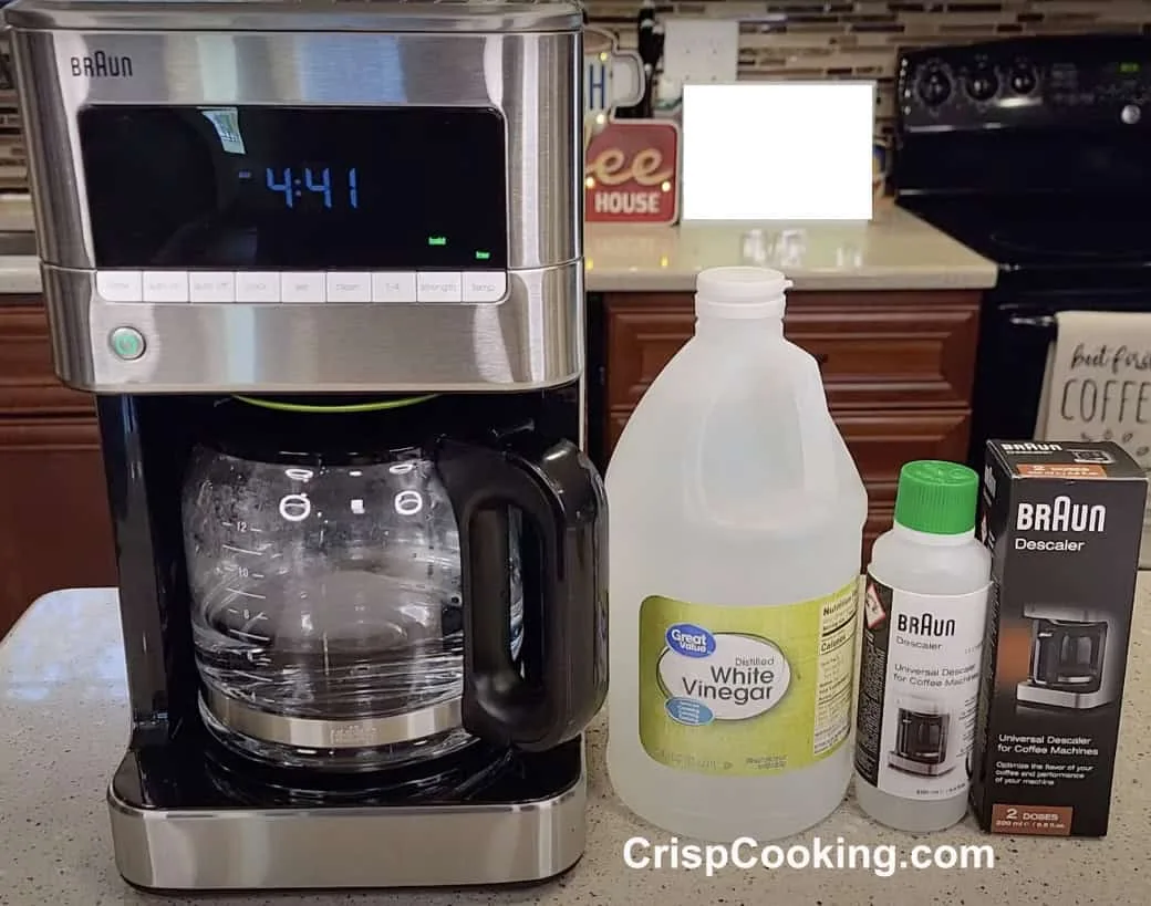 how to clean braun coffee maker with vinegar