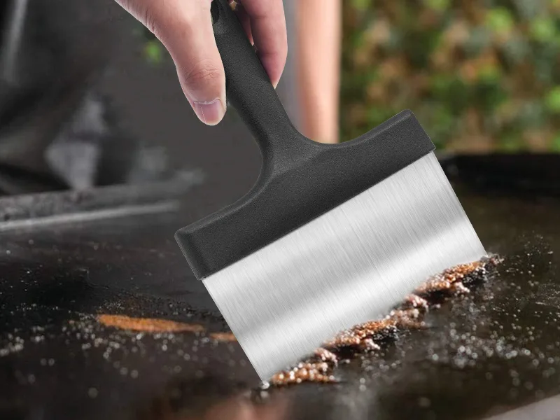 how to clean burnt stainless steel griddle