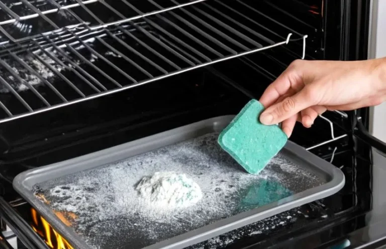 how to clean oven with dishwasher tablet without scrubbing