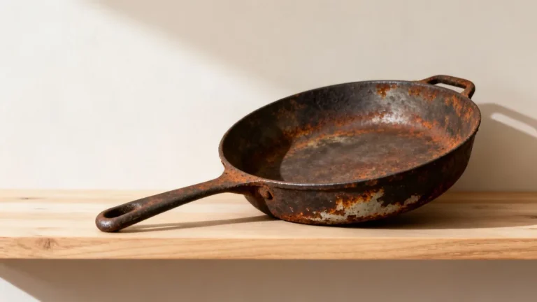how to restore a rusty cast iron pot