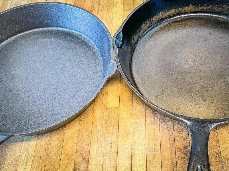 how to season a rusty cast iron skillet