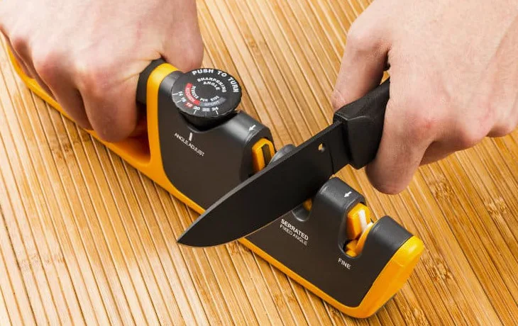 how to use old pampered chef knife sharpener