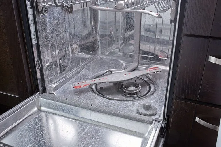 limescale buildup dishwasher spray arm