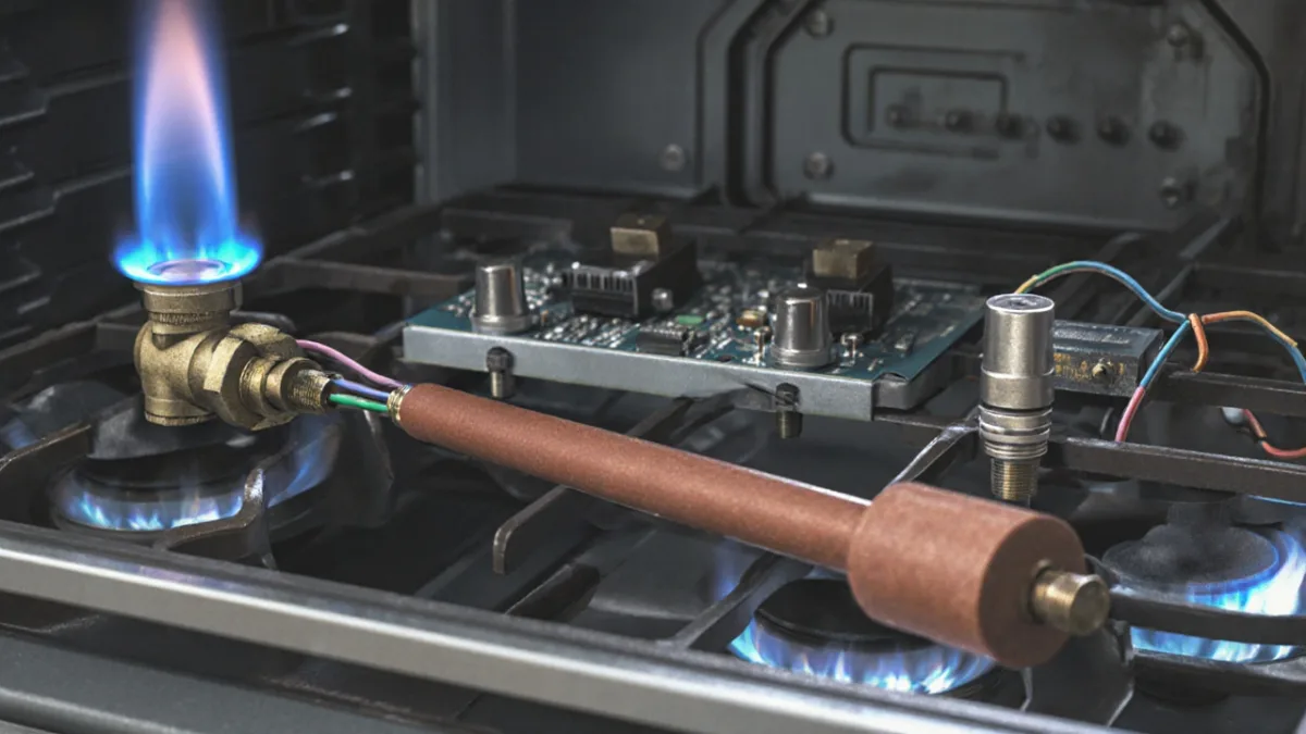 oven gas igniter location