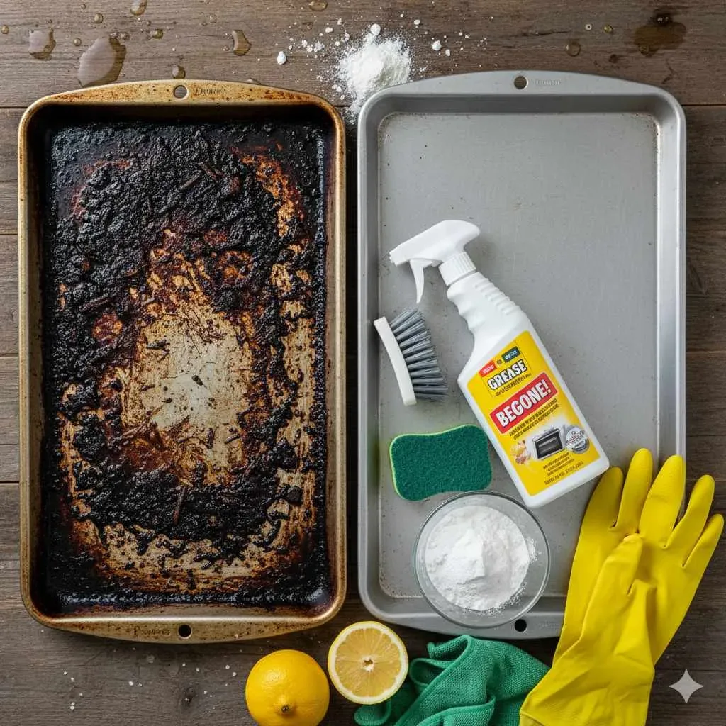 oven interior grease buildup