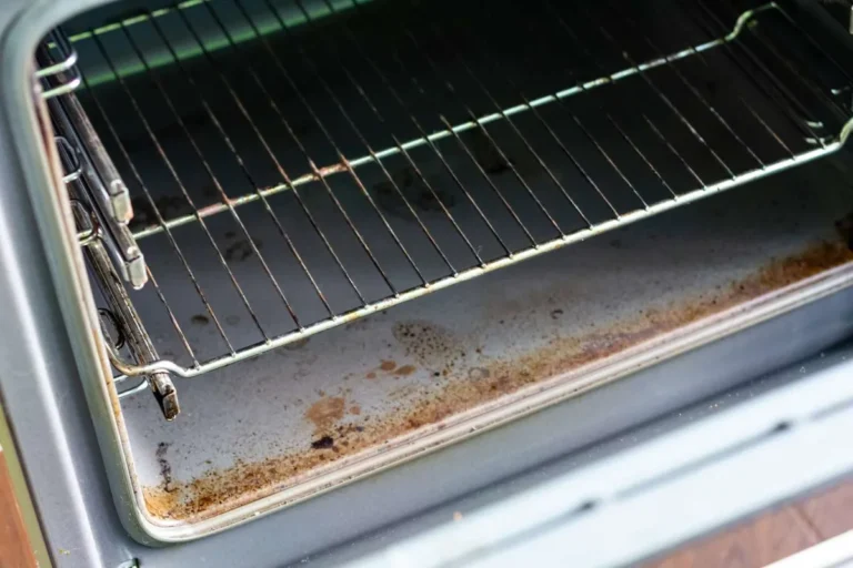 oven racks with baked-on grease