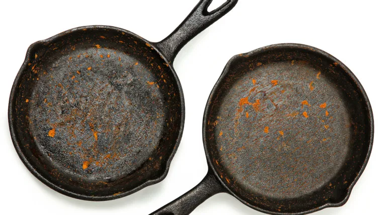 rust on cast iron pan