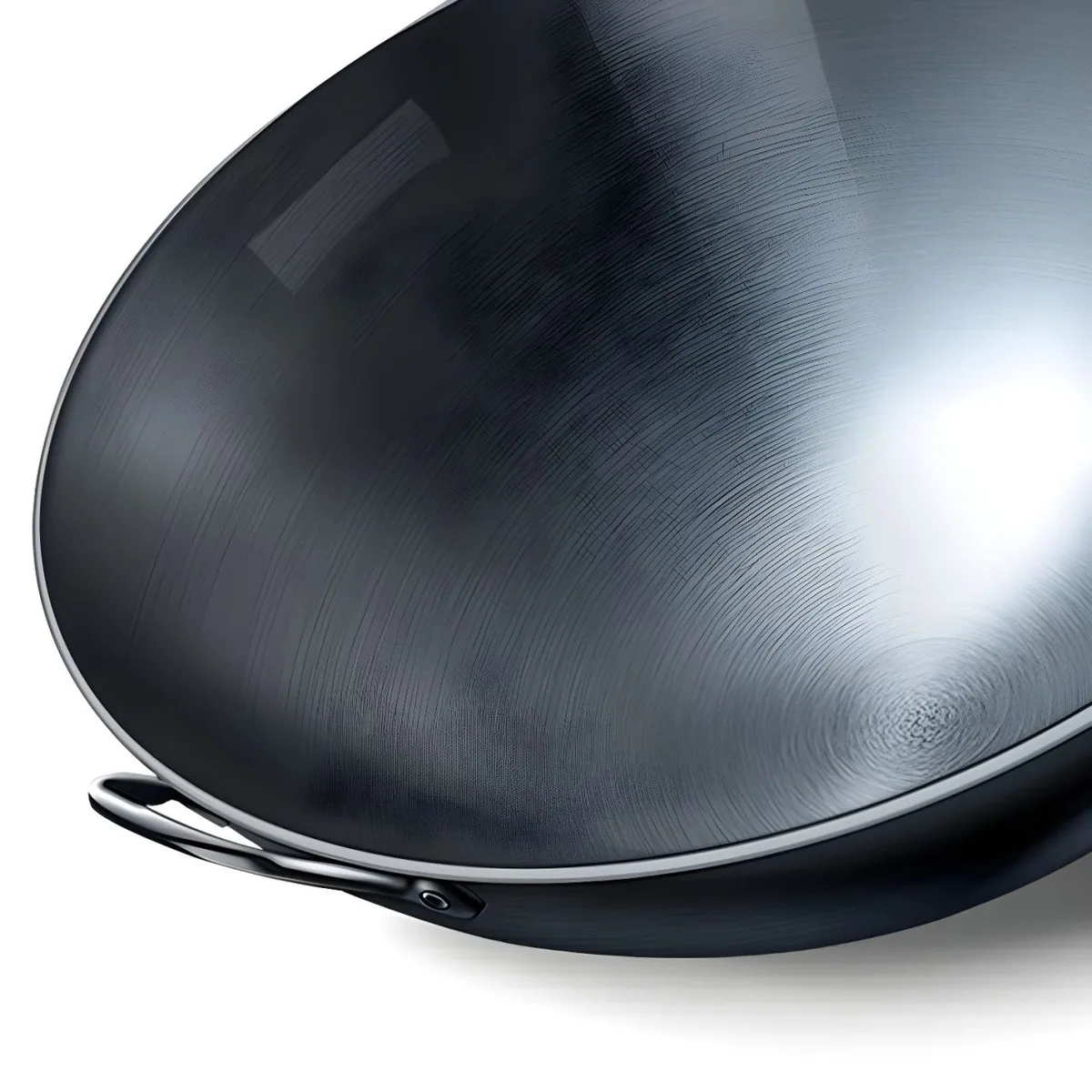 seasoned cast iron wok