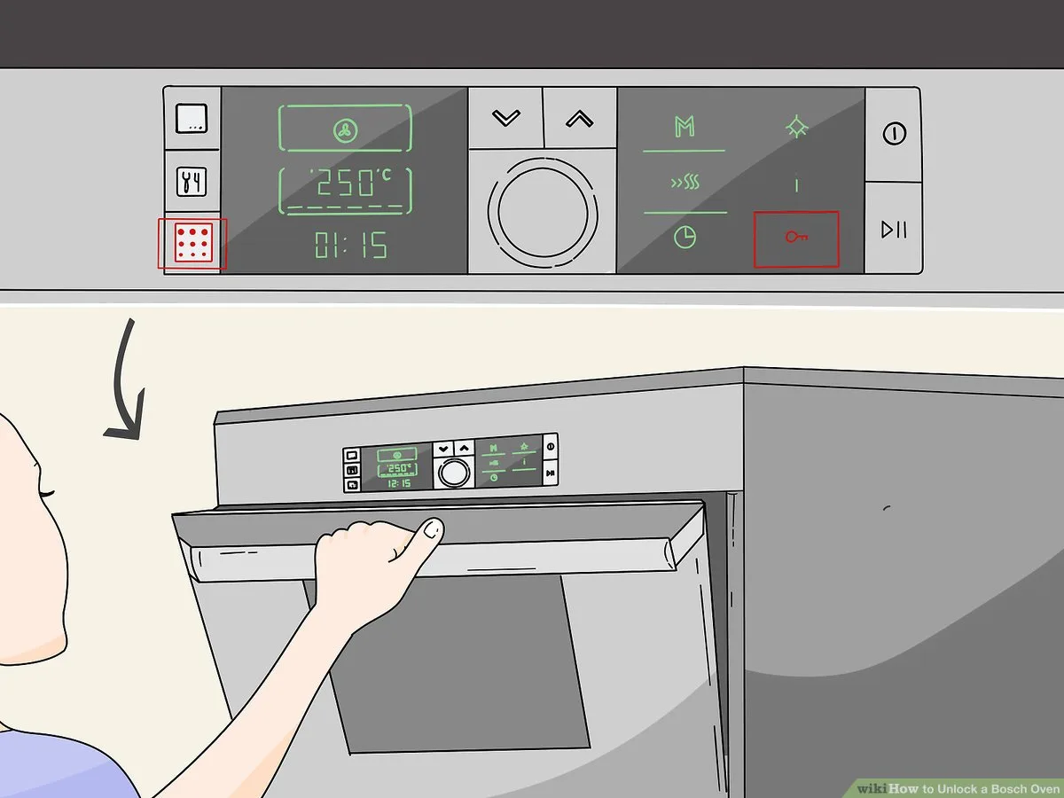 self-cleaning oven cycle lock