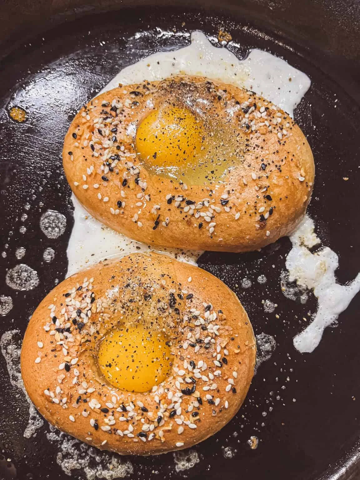 stovetop skillet bagel