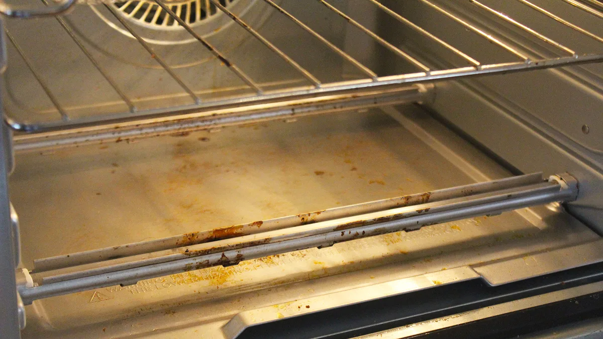 toaster oven interior grease buildup