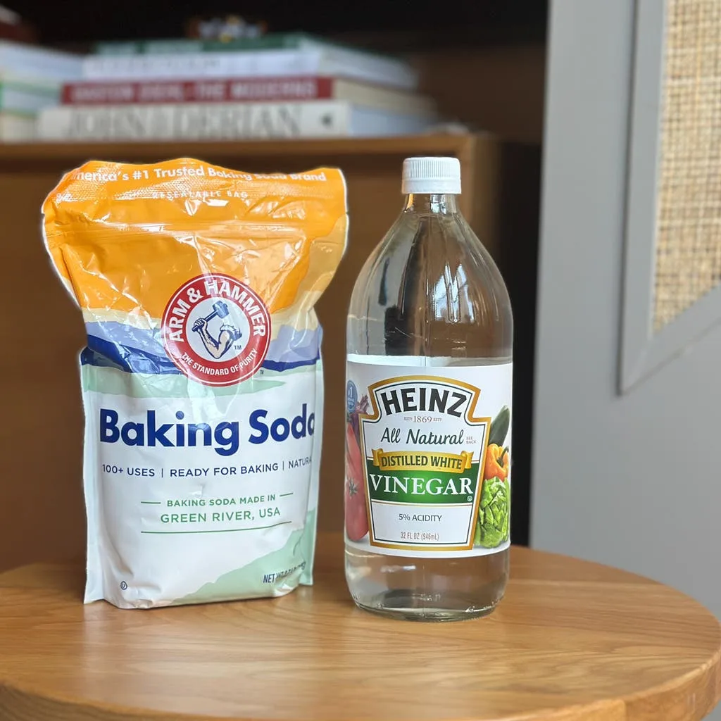 vinegar and baking soda dishwasher cleaning trap